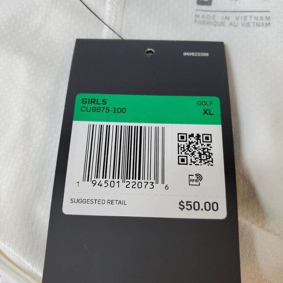 NIKE GOLF NWT girls XL cream with black dots skort skirt - Picture 5 of 7